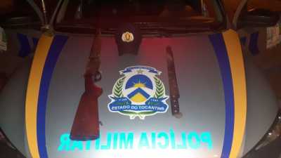 Suspeitos de furto são presos por porte ilegal de arma de fogo, em Lagoa do Tocantins