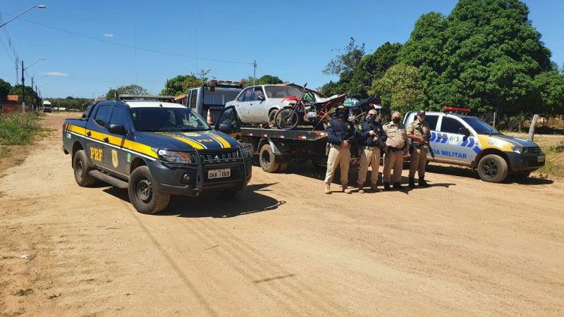 Policiais encontram possível local de desmanche e adulteração veicular em Pugmil e irmãos são presos