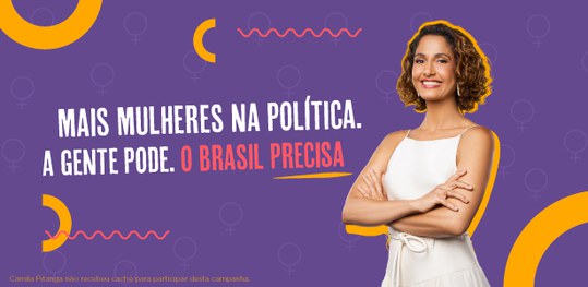 Campanha da Justiça Eleitoral com Camila Pitanga incentiva a participação de mais mulheres na política