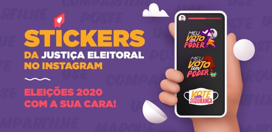 Instagram lança pacote de stickers com temática ligada às Eleições 2020