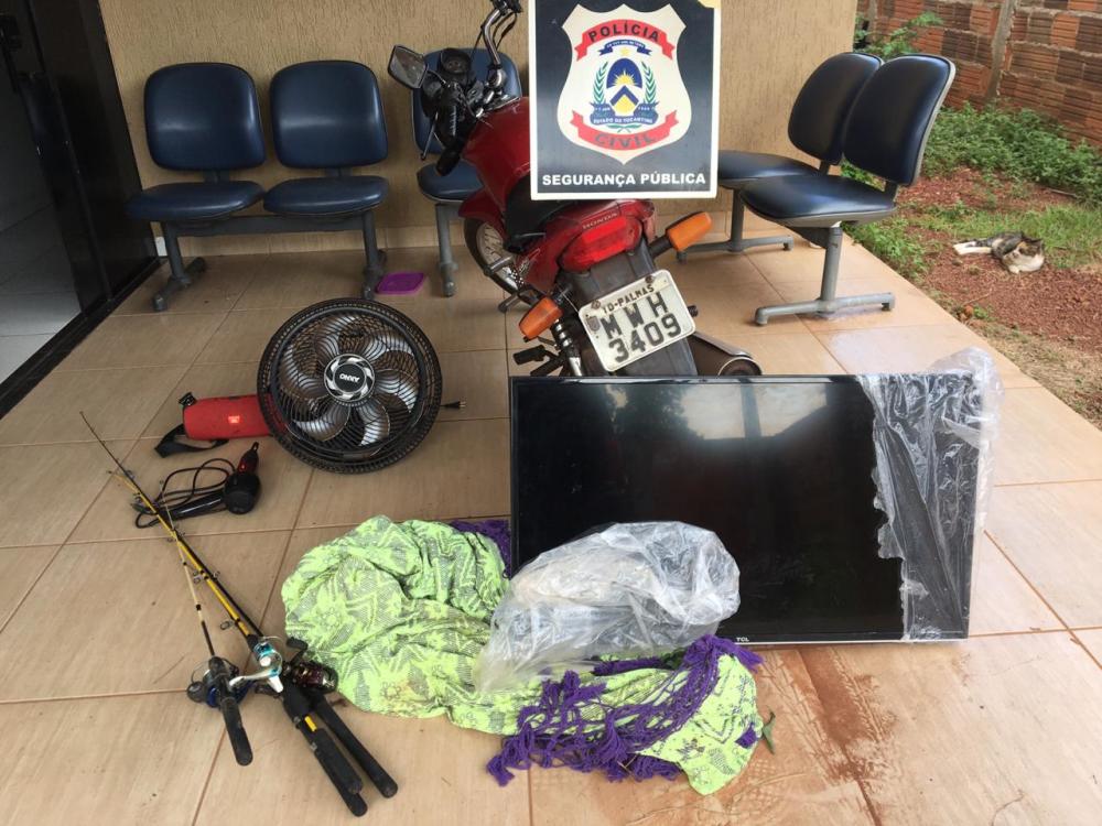 Vários objetos roubados de uma residência são recuperados em Luzimangues
