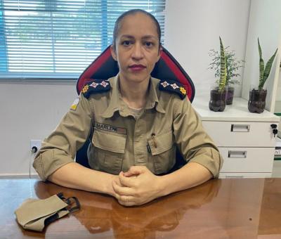 Major Marlene é a primeira mulher a comandar o 1º  Batalhão da Polícia Militar do Tocantins