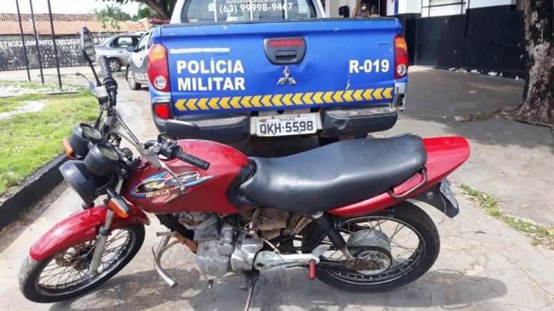 Motocicleta com registro de roubo é apreendida em Augustinópolis