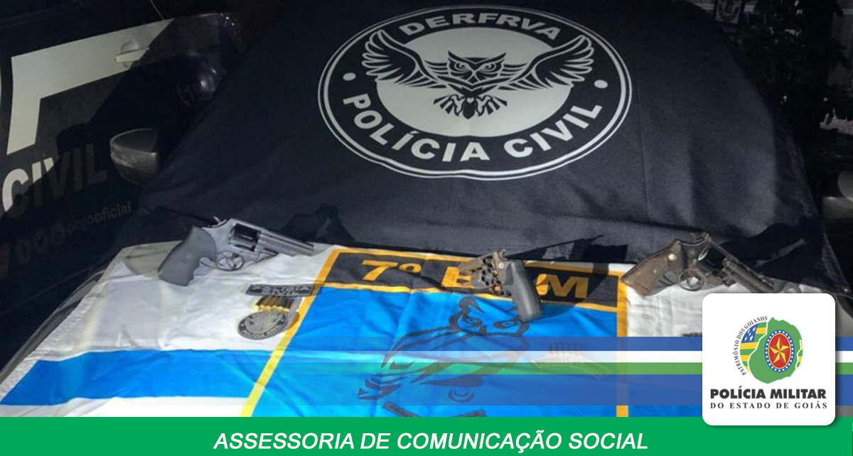 Operação conjunta entre a PMGO e PCGO prende criminosos e evita homicídio em Goiânia