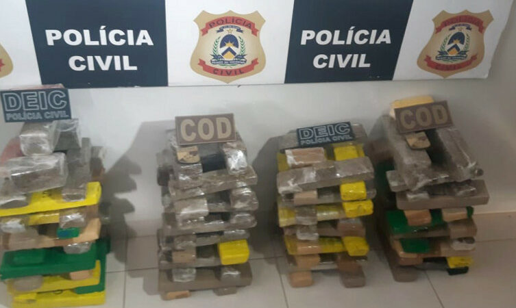No sul do Tocantins, ação policial prende quatro pessoas e 120 kg de drogas são apreendidos