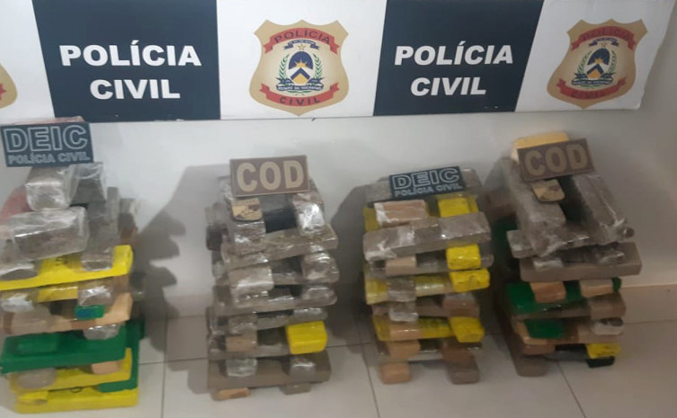 No sul do Tocantins, ação policial prende quatro pessoas e 120 kg de drogas são apreendidos