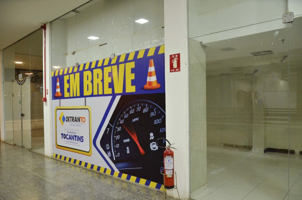 Na fase final, unidade de atendimento do Detran em shopping de Palmas deve abrir ainda este mês