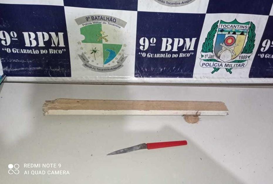 Dupla é presa após cometer homicídio utilizando faca de serra e pedaço de madeira em Augustinópolis