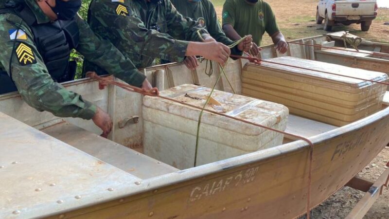 Dois indivíduos são presos por transporte de pescado sem autorização e porte de arma de fogo na região sul do Tocantins