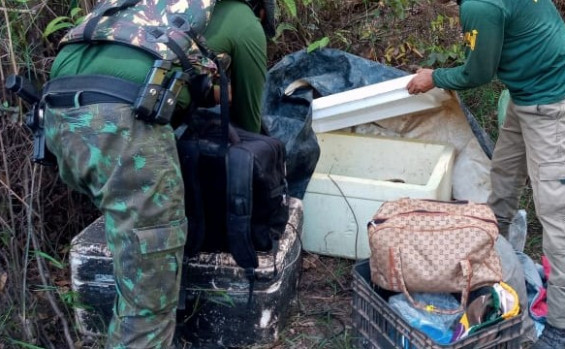 Polícia Ambiental apreende 500 metros de rede e arma de fogo no Cantão
