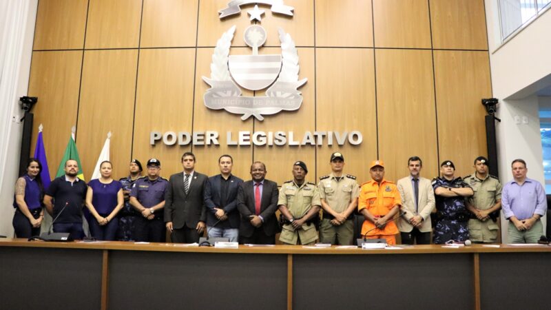 Comissão debate a situação da segurança pública em reunião extraordinária na Câmara de Palmas