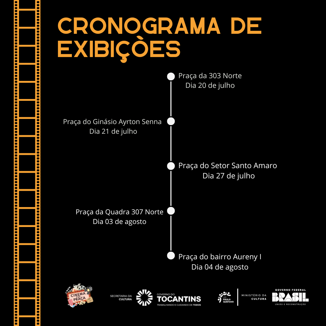 Projeto Cinema na Praça inicia exibições dia 20 de julho