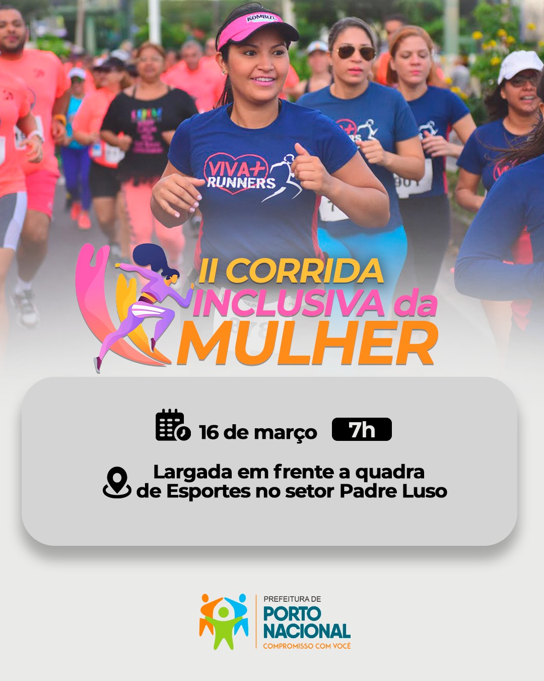 Corrida Inclusiva das Mulheres de Porto Nacional acontece em maio; inscrições abertas